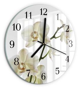 Skleněné nástěnné hodiny Orchidej zsoc-fi30-00175321