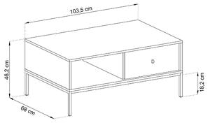 Mono - konferenční stolek ML104 - bordo