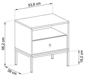 Mono - noční stolek MS54 - bordo