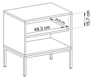 Mono - noční stolek MS54 - bordo