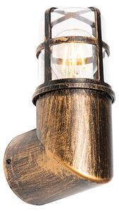 Vintage venkovní nástěnná lampa mosaz IP54 20,8 cm - Kiki