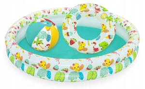 Bazén pro děti 3v1 122 x 20 cm + KOLO + MÍČ Bestway 51124