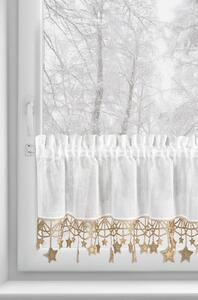 KRÁTKÁ VÁNOČNÍ ZÁCLONA NA PÁSCE XMAS 30X150 CM HVĚZDY