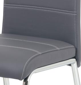 Jídelní židle NOEMI šedá/kov