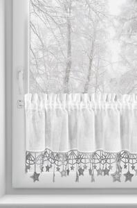 KRÁTKÁ VÁNOČNÍ ZÁCLONA NA PÁSCE XMAS 30X150 CM HVĚZDY