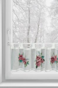 KRÁTKÁ VÁNOČNÍ ZÁCLONA NA POUTKÁCH XMAS3 30X150 CM VZOROVANÁ