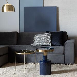Modrý kovový odkládací stolek ZUIVER GLAM 36 cm