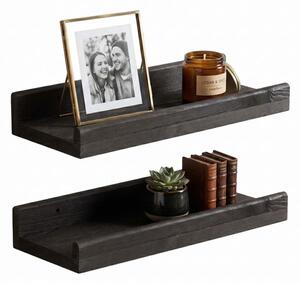 Police na zeď 40x15 cm 2ks SPRINGOS WF0014 černé