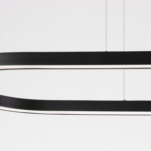 Černé kovové závěsné LED světlo Nova Luce Cuppe 120 cm