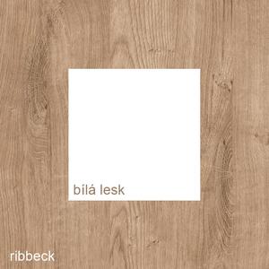 Livinio - psací stůl L14 - ribbeck/bílá lesk