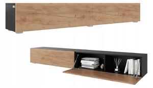 TV stolek 210 cm komoda černý dub matný