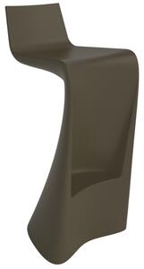 VONDOM Matně hnědá plastová barová židle WING 72 cm