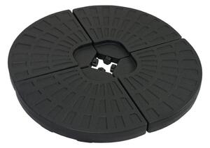 Čtyřdílný podstavec pod slunečník 50 x 50 cm, černá
