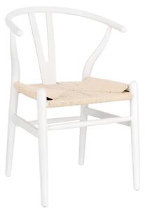 Bílá dřevěná jídelní židle Bizzotto Artas