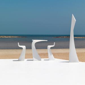 VONDOM Bílá plastová barová židle WING 72 cm