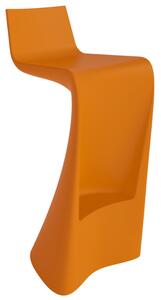 VONDOM Matně oranžová plastová barová židle WING 72 cm