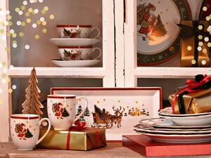 Vánoční set hrnek se sítkem na čaj Veselé Vánoce, 360ml červený Rosenthal (Happy Christmas/ červený)