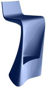 VONDOM Matně modrá plastová barová židle WING 72 cm
