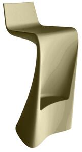 VONDOM Matně khaki zelená plastová barová židle WING 72 cm