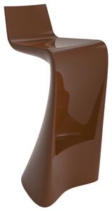 VONDOM Hnědá plastová barová židle WING 72 cm