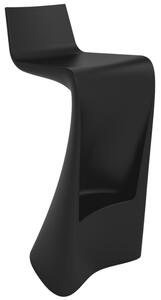 VONDOM Matně černá plastová barová židle WING 72 cm