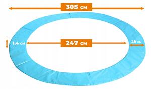 Ochranný kryt na pružiny trampolíny Aga 305-305 cm
