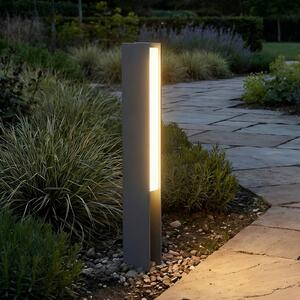 Lucande LED podlahová lampa Teerk, výška 50 cm, antracitová, IP65, Černá, Hliník, Moderní