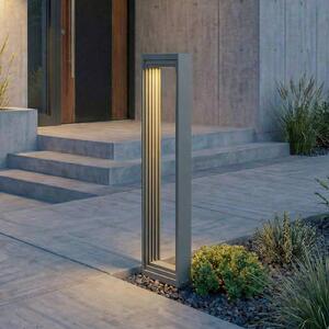 Lucande LED osvětlení cesty Ashkan, výška 60 cm, antracitová, IP65, Hliník / šedá / zinek, kov, Moderní
