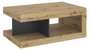 Konferenční stolek LUCI dub artisan/bílá/tmavě šedá