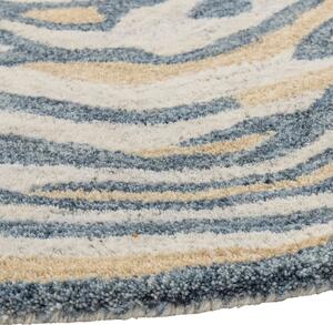 Modro-hnědý vlněný koberec Bloomingville Tiger 120 cm