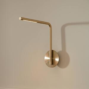 UMAGE Nástěnné světlo LED Omni Pivot, v barvě mosazi, stmívatelné, stmívatelný, Mosaz / zlato, Ložnice, Hliník, Design