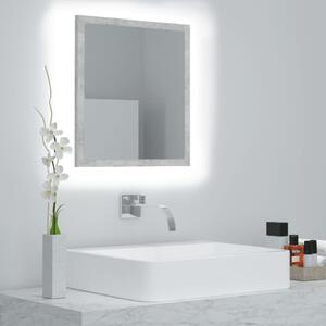 LED koupelnové zrcadlo betonově šedé 90 x 8,5 x 37 cm akrylové