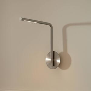 UMAGE Nástěnné světlo LED Omni Pivot, ocelová barva, stmívatelné, stmívatelný, Chrom / stříbro, Ložnice, Hliník, Design