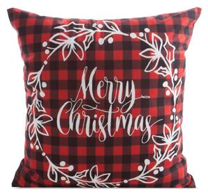 VÁNOČNÍ DEKORAČNÍ POVLAK NA POLŠTÁŘ MERRY1 45X45 CM VZOROVANÁ