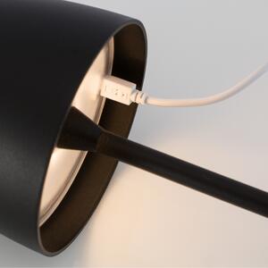 Černá kovová nabíjecí stolní LED lampa Nova Luce Colt M