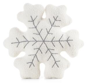 VÁNOČNÍ DEKORAČNÍ POLŠTÁŘ SNOWFLAKE 38X38 CM KRÉMOVÁ