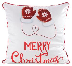 VÁNOČNÍ DEKORAČNÍ POVLAK NA POLŠTÁŘ MERRY1 45X45 CM VZOROVANÁ
