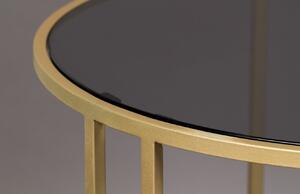 Skleněný kulatý odkládací stolek DUTCHBONE Torn 45 cm