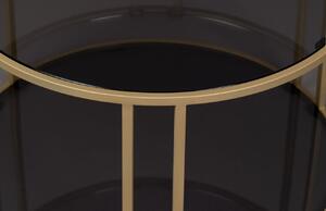 Skleněný kulatý odkládací stolek DUTCHBONE Torn 45 cm