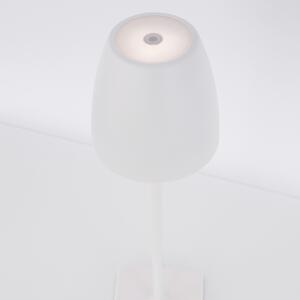 Bílá kovová nabíjecí stolní LED lampa Nova Luce Colt M