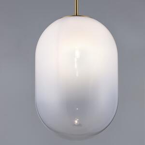 Bílé skleněné závěsné světlo Nova Luce Chrysi 24 cm