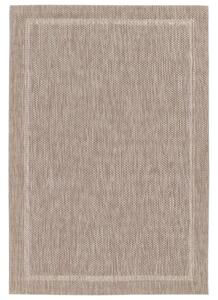 Fargotex Šedý zahradní koberec Grano Frame 160 x 230 cm