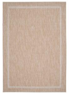 Fargotex Světle hnědý zahradní koberec Grano Frame 160 x 230 cm