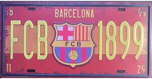 Ceduľa značka FC Barcelona 30,5cm x 15,5cm Plechová tabuľa