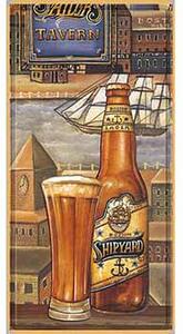 Ceduľa značka Beer Shipyard 30,5cm x 15,5cm Plechová tabuľa