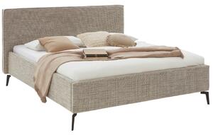 Béžová čalouněná dvoulůžková postel Meise Möbel Riva 160 x 200 cm