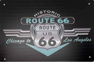 Ceduľa Route Us 66 Vintage style 30cm x 20cm Plechová tabuľa
