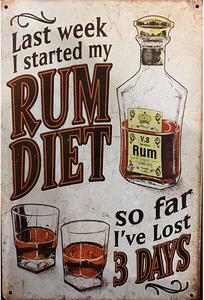Ceduľa Rum Diet 30cm x 20cm Plechová tabuľa