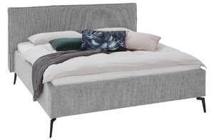 Světle šedá čalouněná dvoulůžková postel Meise Möbel Riva 180 x 200 cm