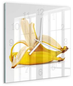 Skleněné hodiny Banány zskb-30x30-00089966